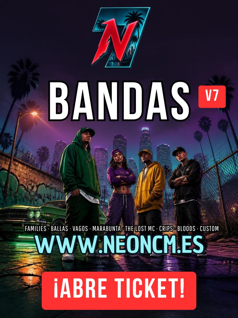 Cartel del reclutamiento de bandas de Neon Community